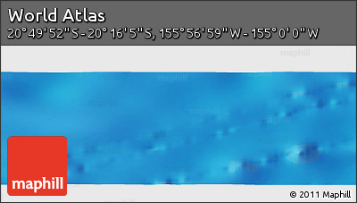 Physical Panoramic Map of the Area around 20° 32' 59" S, 155° 28' 29" W