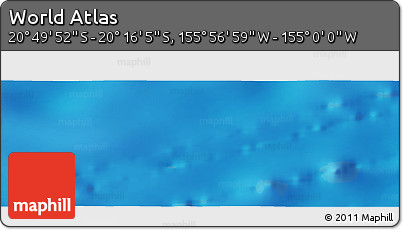 Physical Panoramic Map of the Area around 20° 32' 59" S, 155° 28' 29" W