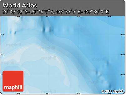 Political Map of the Area around 20° 32' 59" S, 159° 1' 30" E