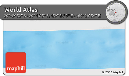 Physical Panoramic Map of the Area around 20° 32' 59" S, 159° 52' 30" E