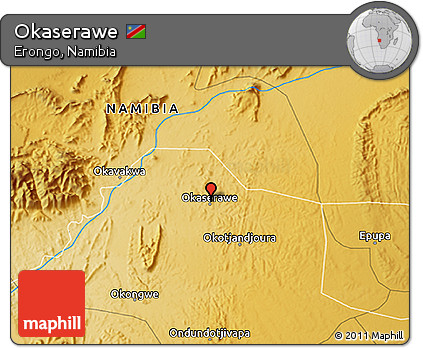 Physical 3D Map of Okaserawe