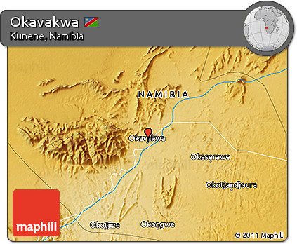 Physical 3D Map of Okavakwa