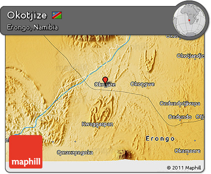 Physical 3D Map of Okotjize