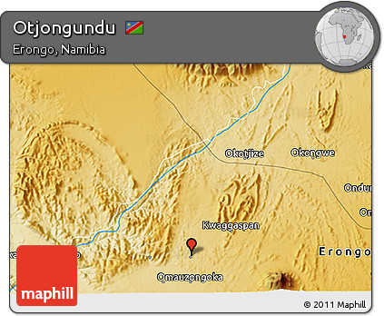 Physical 3D Map of Otjongundu