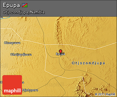 Physical 3D Map of Epupa