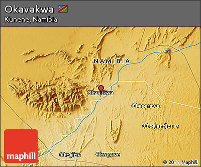 Physical 3D Map of Okavakwa