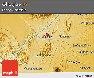 Physical 3D Map of Okotjize