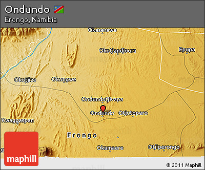 Physical 3D Map of Ondundo