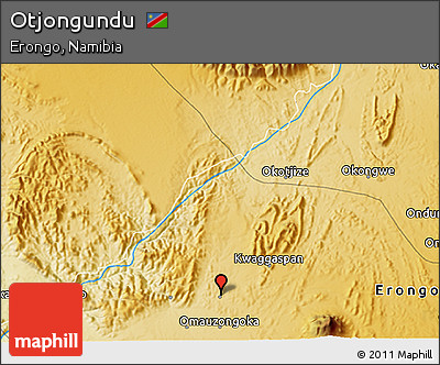 Physical 3D Map of Otjongundu