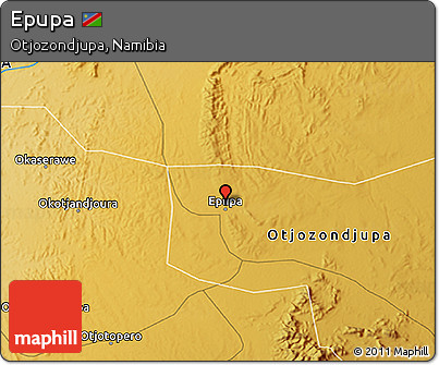 Physical 3D Map of Epupa