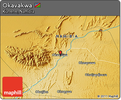 Physical 3D Map of Okavakwa