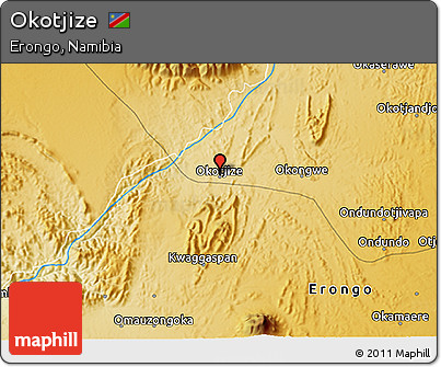 Physical 3D Map of Okotjize