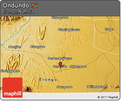 Physical 3D Map of Ondundo