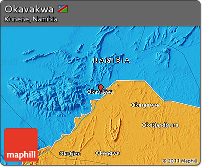 Political 3D Map of Okavakwa