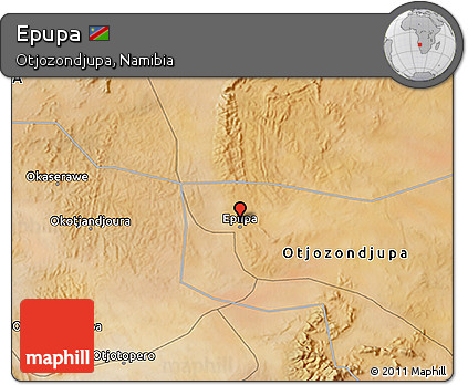 Satellite 3D Map of Epupa