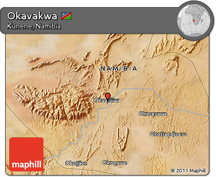 Satellite 3D Map of Okavakwa