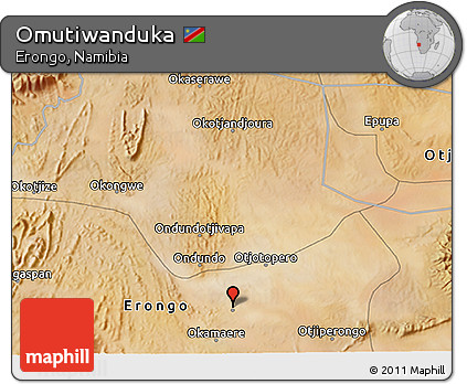 Satellite 3D Map of Omutiwanduka