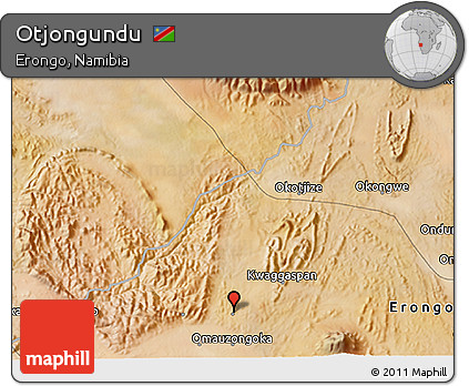 Satellite 3D Map of Otjongundu