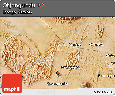 Satellite 3D Map of Otjongundu