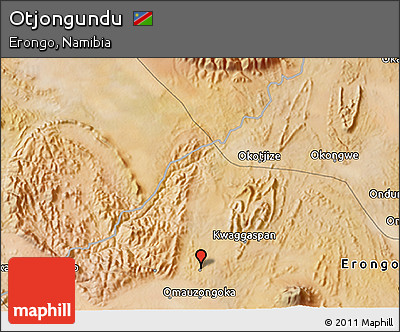 Satellite 3D Map of Otjongundu