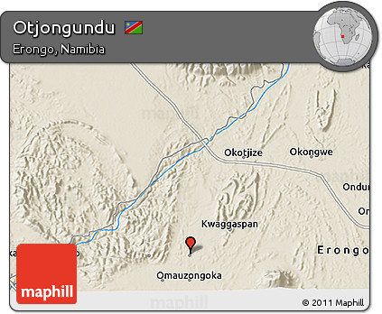 Shaded Relief 3D Map of Otjongundu