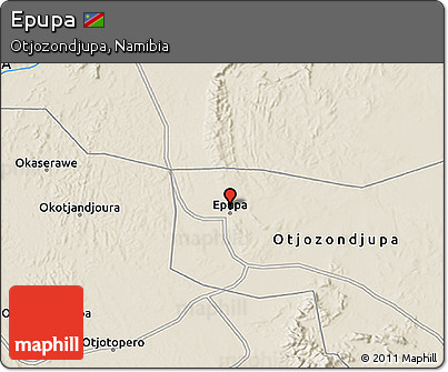 Shaded Relief 3D Map of Epupa