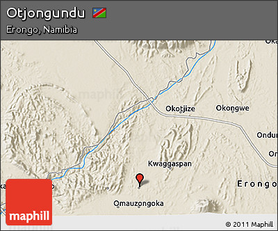 Shaded Relief 3D Map of Otjongundu