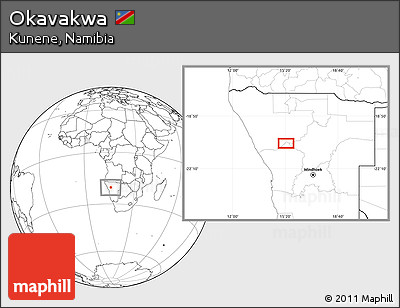Blank Location Map of Okavakwa