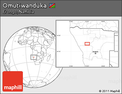Blank Location Map of Omutiwanduka