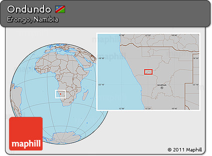 Gray Location Map of Ondundo