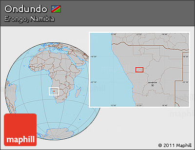 Gray Location Map of Ondundo