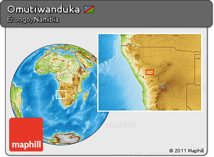 Physical Location Map of Omutiwanduka