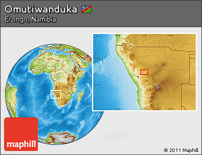 Physical Location Map of Omutiwanduka