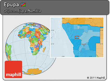 Political Location Map of Epupa