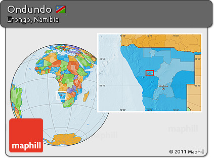 Political Location Map of Ondundo