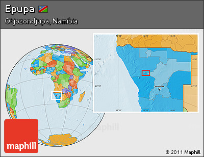 Political Location Map of Epupa