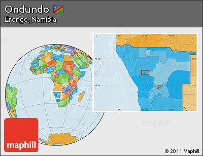 Political Location Map of Ondundo