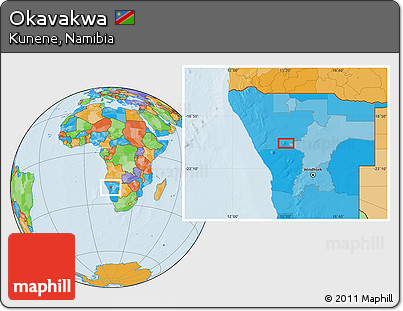 Political Location Map of Okavakwa