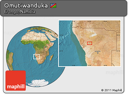 Satellite Location Map of Omutiwanduka