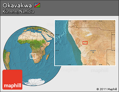 Satellite Location Map of Okavakwa