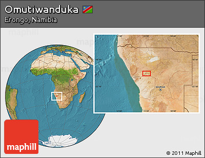 Satellite Location Map of Omutiwanduka