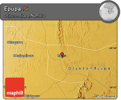 Physical Map of Epupa