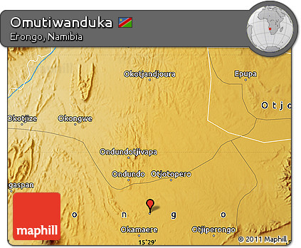 Physical Map of Omutiwanduka