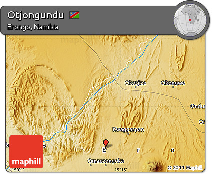 Physical Map of Otjongundu