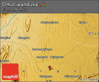 Physical Map of Omutiwanduka