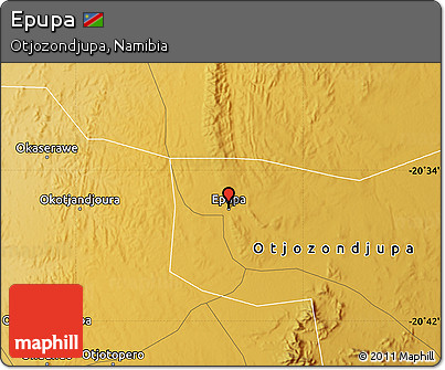 Physical Map of Epupa