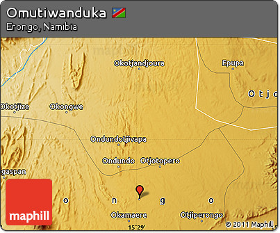 Physical Map of Omutiwanduka