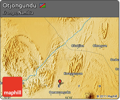 Physical Map of Otjongundu