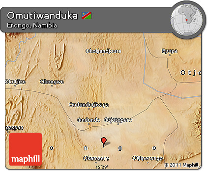 Satellite Map of Omutiwanduka