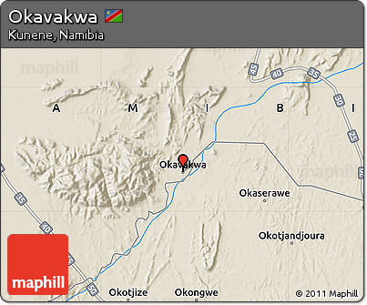 Shaded Relief Map of Okavakwa